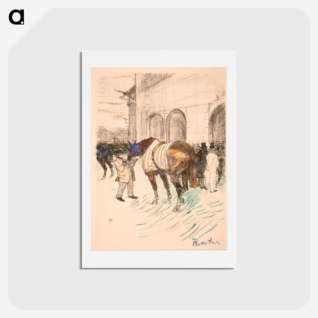 アートポストカード-The racetrack - アンリ ド トゥールーズ ロートレック Postcard.