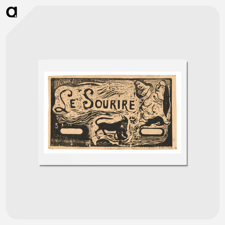 アートポストカード-Fox, Busts of Two Women, and a Rabbit - ポール ゴーギャン Postcard.