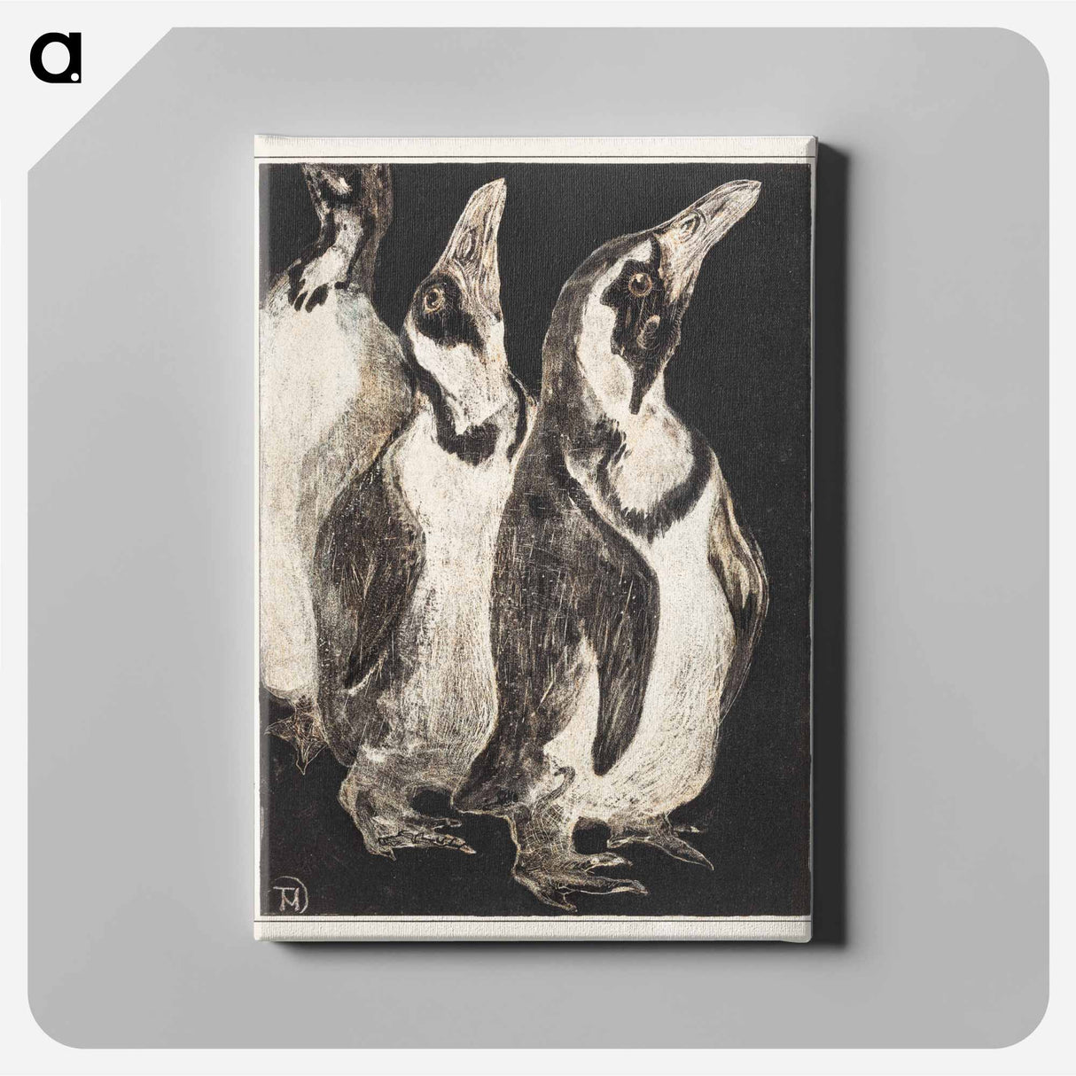 Drie pinguïns - Theo van Hoytema Canvas.