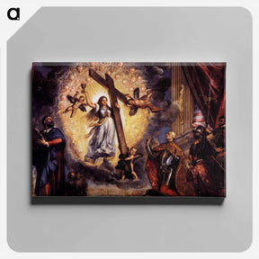 アートパネル-Doge Antonio Grimani Kneeling Before the Faith - ティツィアーノ ヴェチェッリオ Canvas.
