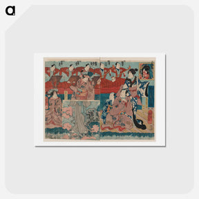アートポストカード-Dance Performance - 歌川 国芳 Postcard.