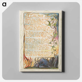 アートパネル-Songs of Innocence and of Experience: A Little Boy Lost - ウィリアム ブレイク Canvas.