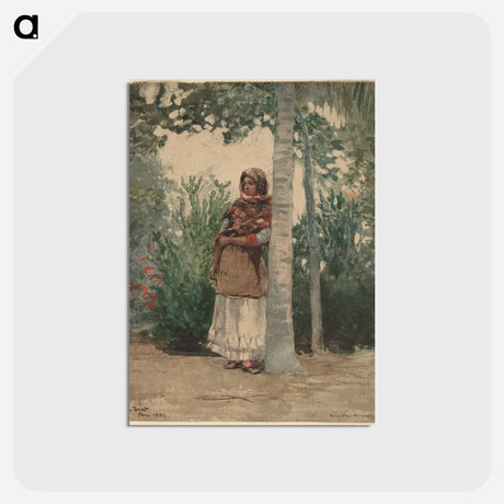 アートポストカード-Under a Palm Tree - ウィンスロー ホーマー Postcard.