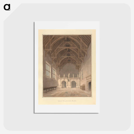 アートポストカード-Interior View of the Hall at Rushton
 - イェール大学アートギャラリー Postcard.
