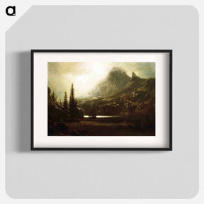 アートポスター-By a Mountain Lake - アルバート ビアスタット Poster.