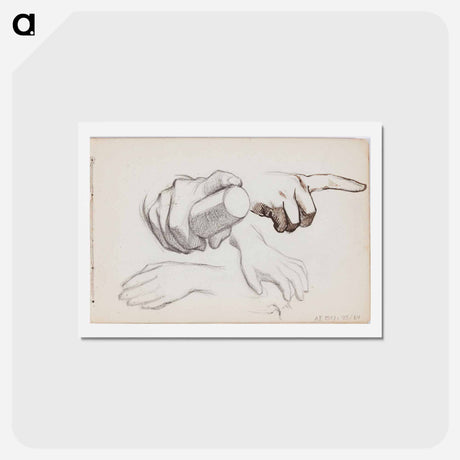 アートポストカード-(unknown)part of a sketchbook - アルバート エーデルフェルト Postcard.