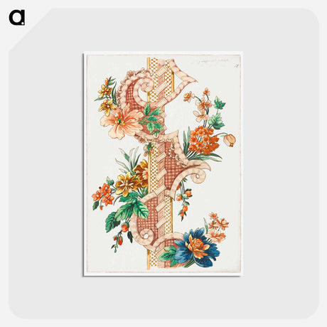 アートポストカード-Vertical Decorative Floral Band
 - クリーブランド美術館 Postcard.