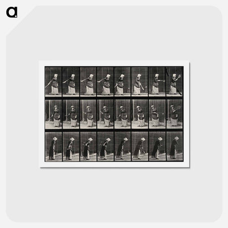 アートポストカード-Tennis Player
 - エドワード マイブリッジ Postcard.