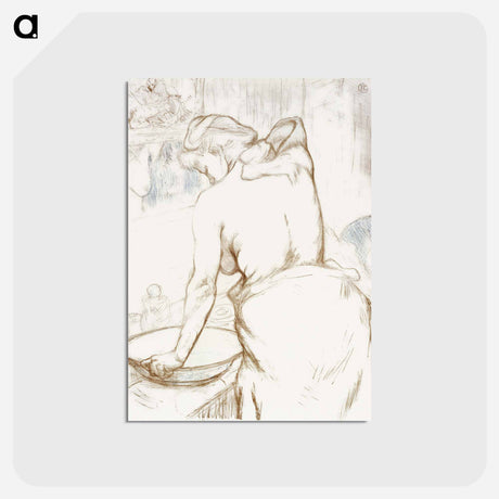 アートポストカード-Washing - アンリ ド トゥールーズ ロートレック Postcard.