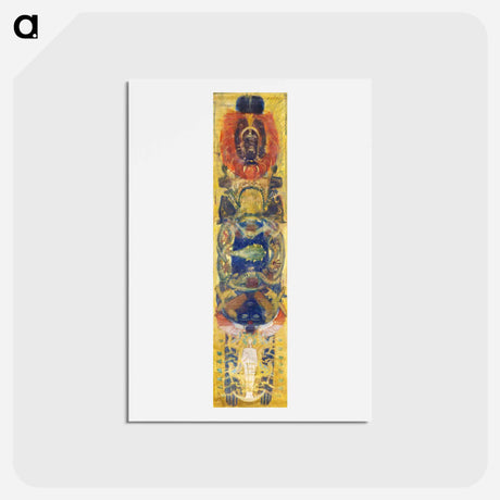 アートポストカード-Study for the Boston Public Library Murals: Pagan Heads, for a Vault - ジョン シンガー サージェント Postcard.