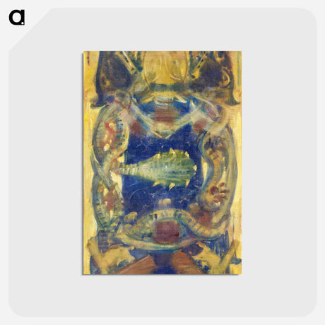 アートポストカード-Study for the Boston Public Library Murals: Pagan Heads, for a Vault - ジョン シンガー サージェント Postcard.