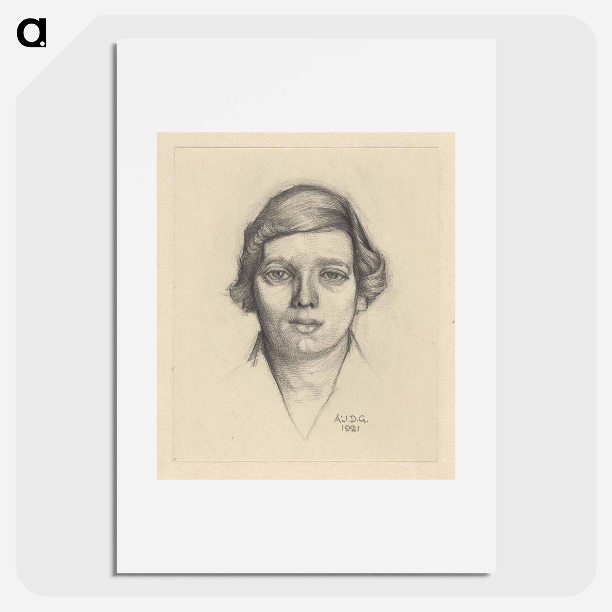 Portrait of an unidentified person - Julie de Graag Poster.