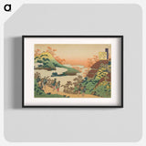 アートポスター-Hokusai's Poem by Sarumaru Dayu - 葛飾 北斎 Poster.