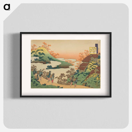 アートポスター-Hokusai's Poem by Sarumaru Dayu - 葛飾 北斎 Poster.