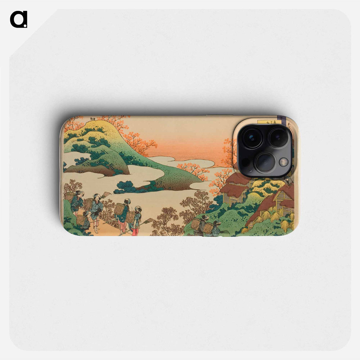 Hokusai's Poem by Sarumaru Dayu - Katsushika Hokusai Phone Case.