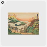 アートポストカード-Hokusai's Poem by Sarumaru Dayu - 葛飾 北斎 Postcard.
