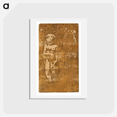 アートポストカード-Oviri - ポール ゴーギャン Postcard.