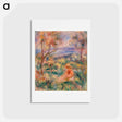 アートポストカード-Seated Woman with Sea in the Distance - ピエール オーギュスト ルノワール Postcard.
