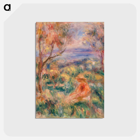 アートポストカード-Seated Woman with Sea in the Distance - ピエール オーギュスト ルノワール Postcard.