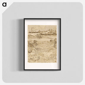 アートポスター-Arles: View from the Wheatfields - フィンセント ファン ゴッホ Poster.