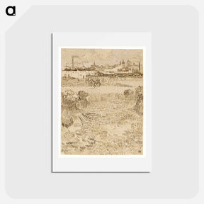 アートポストカード-Arles: View from the Wheatfields - フィンセント ファン ゴッホ Postcard.