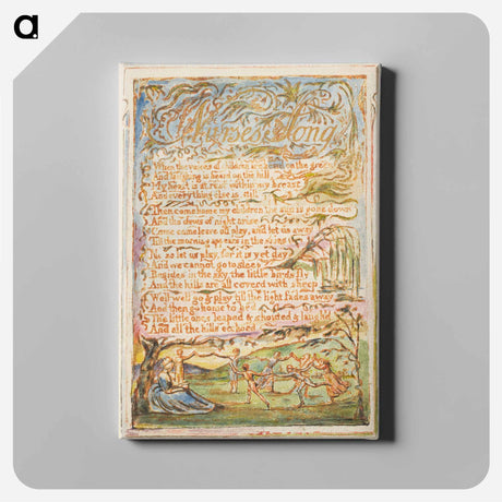 アートパネル-Songs of Innocence and of Experience: Nurse's Song - ウィリアム ブレイク Canvas.