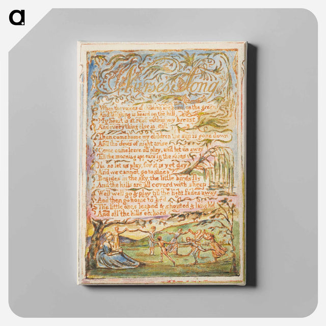 アートパネル-Songs of Innocence and of Experience: Nurse's Song - ウィリアム ブレイク Canvas.
