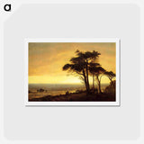 アートポストカード-California Coast - アルバート ビアスタット Postcard.