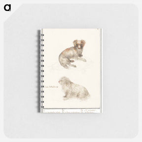 アートメモ帳-Two dogs - アンセルムス ボエティウス デ ブート Memo.