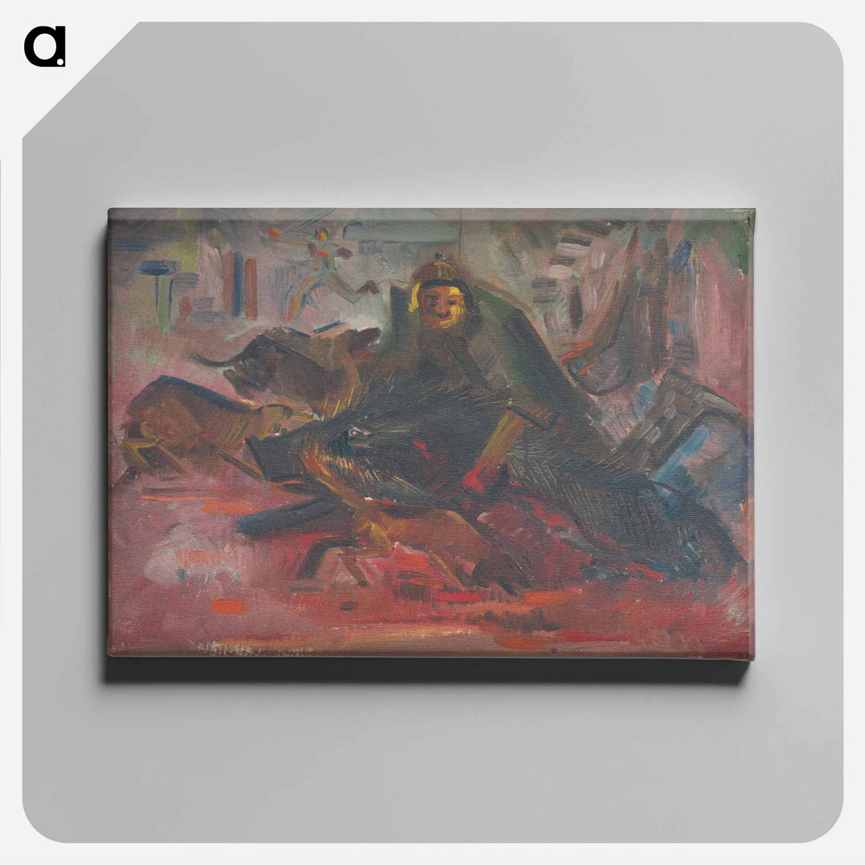 Boar hunt - アーノルド ピーター ワイズ クビンチャン Canvas.