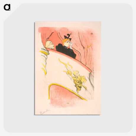 アートポストカード-La loge au mascaron doré - アンリ ド トゥールーズ ロートレック Postcard.