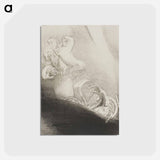 アートポストカード-He Falls Head Foremost Into the Abyss - オディロン ルドン Postcard.