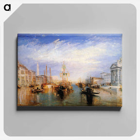 アートパネル-The Grand Canal, Venice, engraved by William Miller - ウィリアム ターナー Canvas.