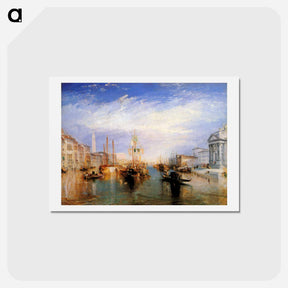 アートポストカード-The Grand Canal, Venice, engraved by William Miller - ウィリアム ターナー Postcard.