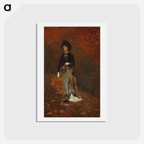 Autumn by Winslow Homer - ウィンスロー ホーマー Postcard.