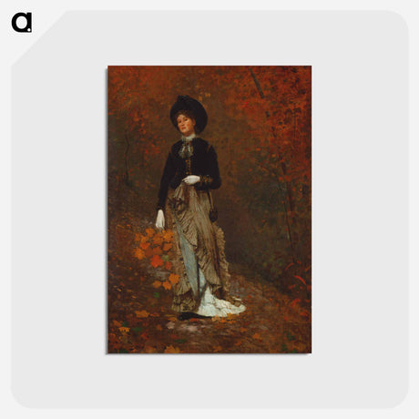 アートポストカード-Autumn by Winslow Homer - ウィンスロー ホーマー Postcard.