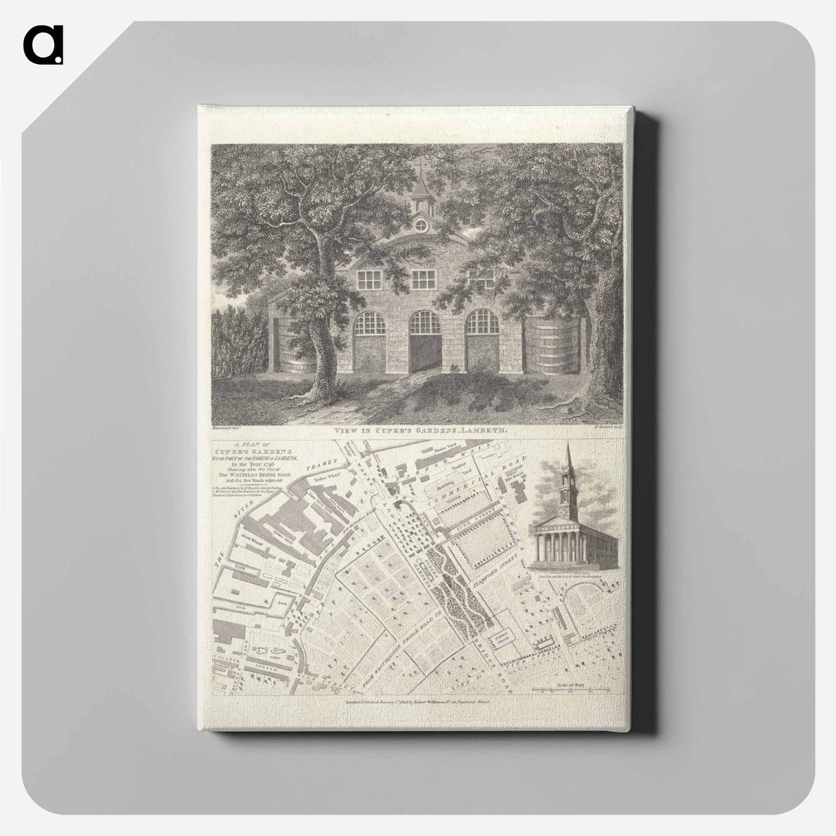 アートパネル-View in Cuper's Gardens, Lambeth
 - イェール大学アートギャラリー Canvas.
