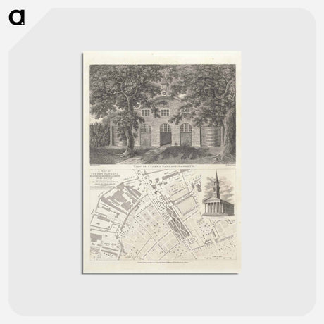 アートポストカード-View in Cuper's Gardens, Lambeth
 - イェール大学アートギャラリー Postcard.
