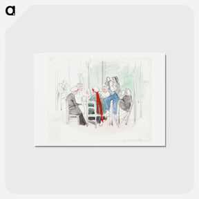 アートポストカード-(unknown)part of a sketchbook - アルバート エーデルフェルト Postcard.