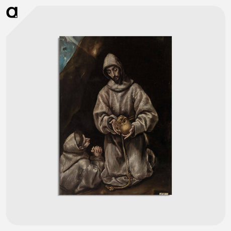 アートポストカード-Saint Francis and Brother Leo Meditating on Death
 - バーンズ・コレクション Postcard.