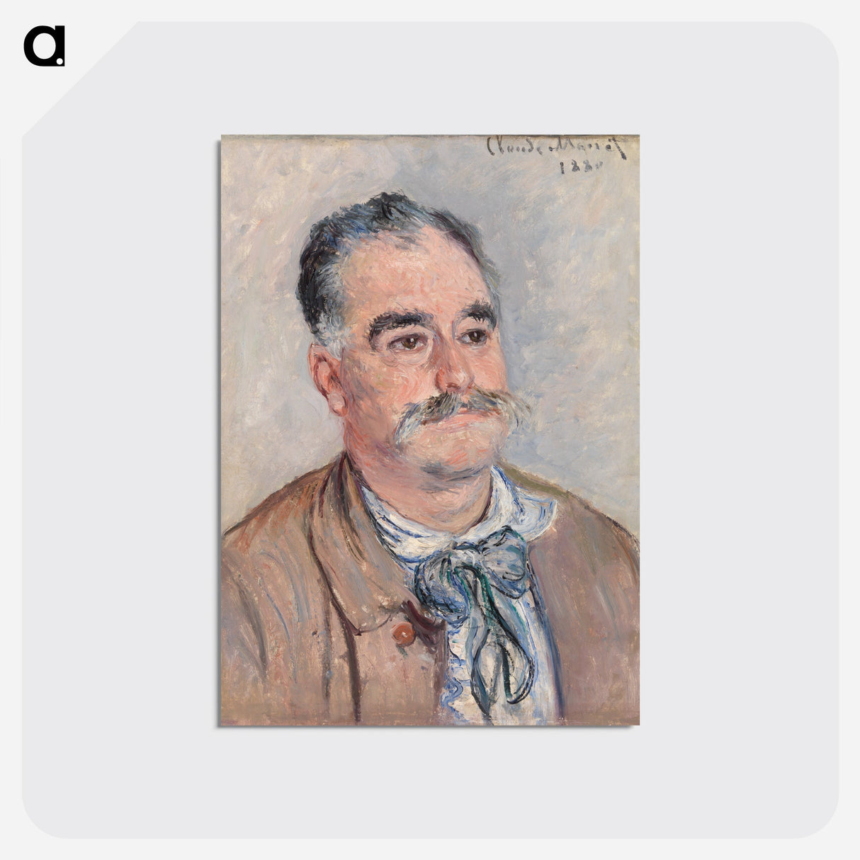 Portrait of Monsieur Coquette, Father - クロード モネ Postcard.