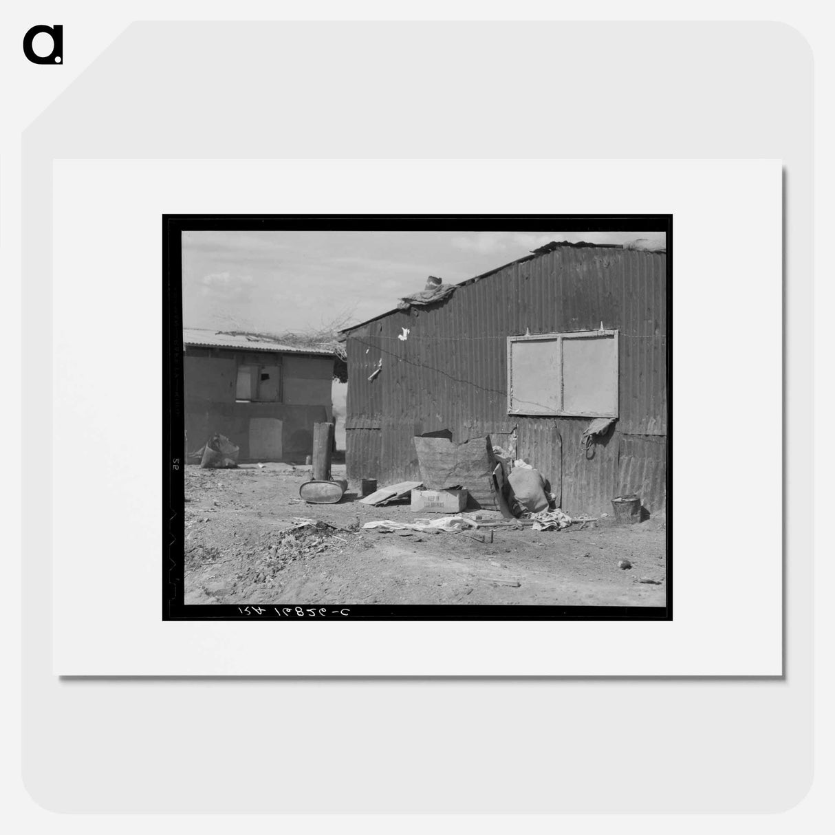 Housing for migratory cotton field laborers near Casa Grande, Arizona - Dorothea Lange Poster.