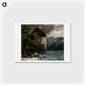 アートポストカード-Chateau de Chillon - ギュスターヴ クールベ Postcard.