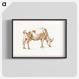 Grazing cow - ジャン ベルナール Poster.