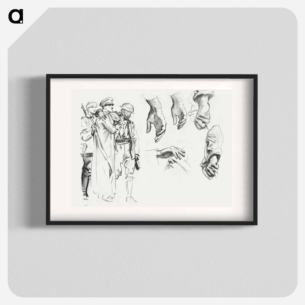 Studies for "Gassed" by John Singer Sargent - John Singer Sargent Poster.