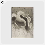 アートポストカード-The Beasts of the Sea, Round Like Leather Bottles - オディロン ルドン Postcard.