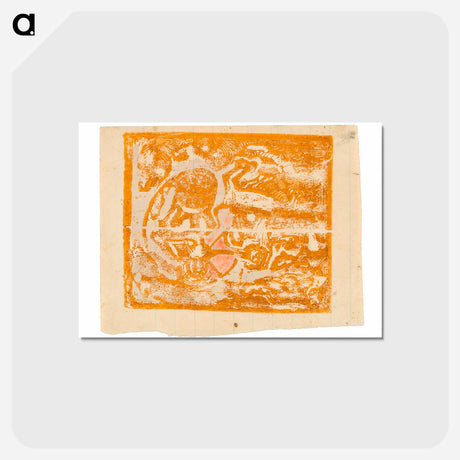 アートポストカード-Maoris and Animals - ポール ゴーギャン Postcard.