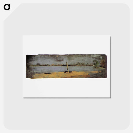 アートポストカード-Delaware Riverscape from Gloucester - トーマス エイキンズ Postcard.