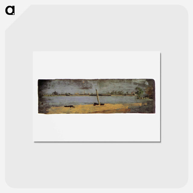 アートポストカード-Delaware Riverscape from Gloucester - トーマス エイキンズ Postcard.