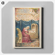 アートパネル-Songs of Innocence and of Experience: Cradle Song (second plate): Wept for me for thee for all - ウィリアム ブレイク Canvas.